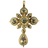 Antique gold cross pendant