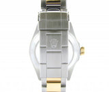 PRE OWNED MENS ROLEX TWO-TONE SUBMARINER DATE WITH A BLACK DIAL 16613