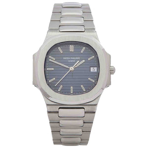 Patek Philippe nautilus navy steel watch