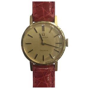 Omega gold steel watch