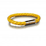 LEATHER BRACELET 6MM - GOLD