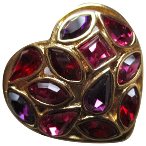 Yves Saint Laurent pink metal pins & brooches