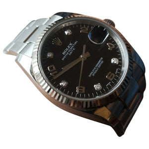 Rolex oyster perpetual 34mm silver steel watch