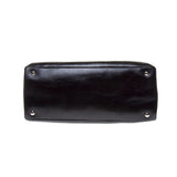 Miu Miu Navy / Black Shiny Calf Leather Handbag