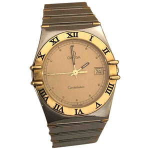 Omega constellation  gold and steel watch