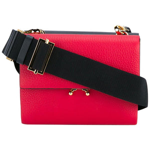 Marni trunk red leather handbag