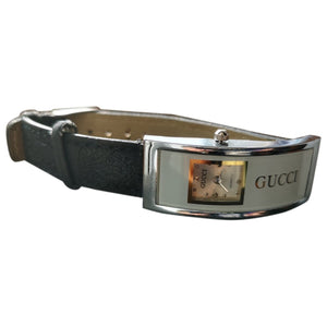 Gucci black steel watch