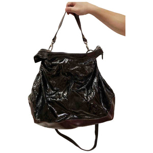 Marni black patent leather handbag