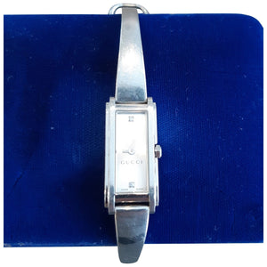 Gucci silver steel watch