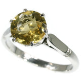 Vintage yellow stone engagement ring