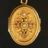 19th century multicolored gold locket