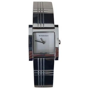 Burberry silver steel watch