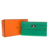 Hermes Bambou Chevre Mysore Leather Kelly Wallet (T Stamp)