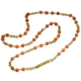 Antique coral bead necklace