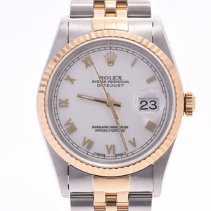 Rolex datejust 36mm silver gold and steel watch