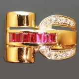 Rubies & Diamonds Retro ring