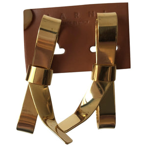 Marni gold metal earrings
