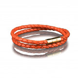 LEATHER BRACELET 4MM - GOLD