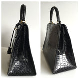 Hermes Kelly 32 Black Crocodile