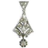 Rose cut diamond Art Deco pendant