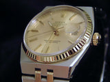 Pre Owned Mens Rolex Two-Tone Oysterquartz Datejust Gold Champagne 17013