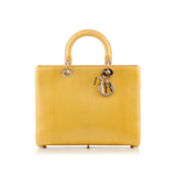 DIOR Preowned Yellow Python \'Lady Dior\' Tote