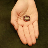 Georgian red gold memoriam brooch