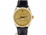 PRE OWNED MENS ROLEX TWO-TONE OYSTER PERPETUAL WITH A CHAMPAGNE DIAL 1005