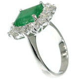 Diamond and emerald estate ring