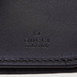 Gucci 386836 Beige/Ebony GG Supreme Canvas with Black Leather Bi-fold Long Walle