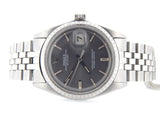 Pre Owned Mens Rolex Stainless Steel Datejust with a Slate Dial 1603