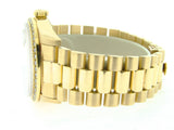 Pre Owned Mens Rolex Yellow Gold Datejust Diamond Black 16018