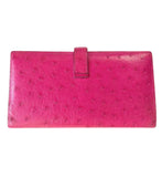 Hermes Bearn Fuschia Ostrich wallet