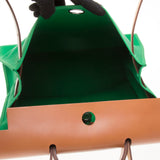 Hermes Green Canvas Herbag Zip 39cm (R Stamp)