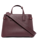 Medium Banner Mahogany Leather and Vintage Check Bag