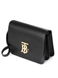 Small Black Leather TB Bag