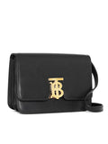 Small Black Leather TB Bag
