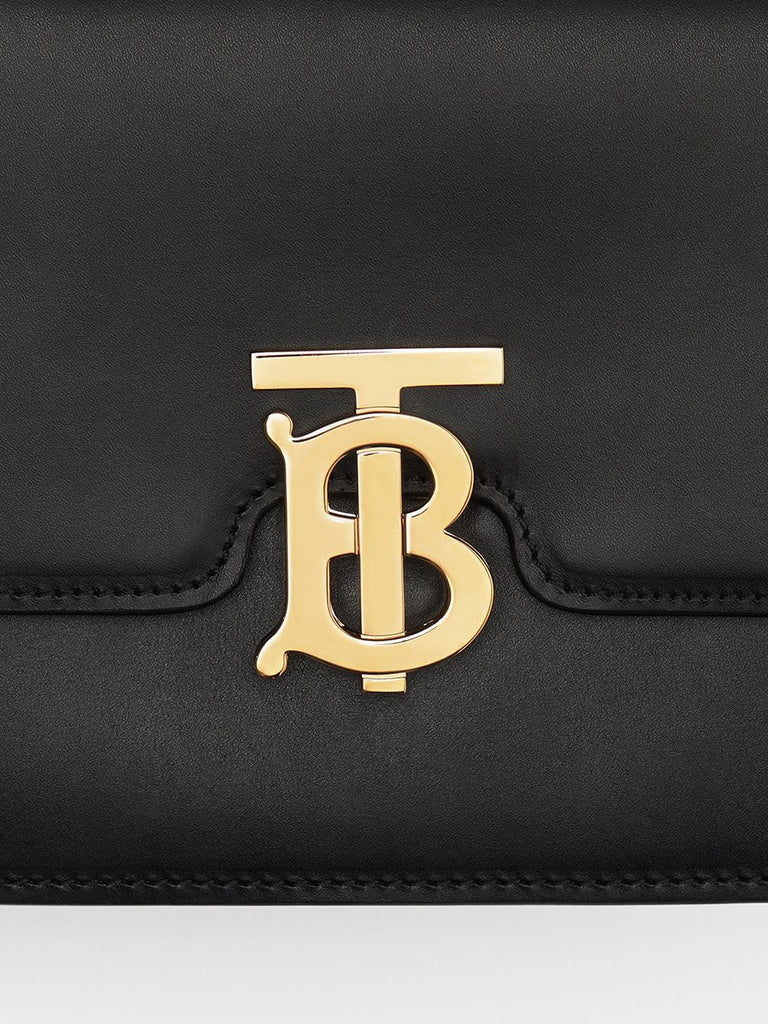Small Black Leather TB Bag