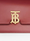 Small Crimson Leather TB Bag