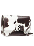 Small Cow Print Leather TB Bag