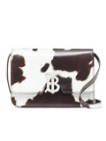 Small Cow Print Leather TB Bag
