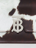 Small Cow Print Leather TB Bag