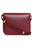Medium Classic Bag In Burgundy Box Calfskin