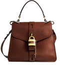 Medium Aby Day Bag in Sepia Brown Grained Leather