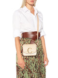 Mini C Delicate Pink Lizard effect Leather Shoulder Bag