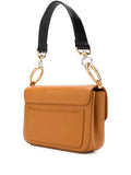 Small C Autumnal Brown Leather Shoulder Bag
