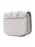 Small Hana Mottey Grey Leather & Suede Shoulder Bag