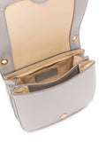 Small Hana Mottey Grey Leather & Suede Shoulder Bag