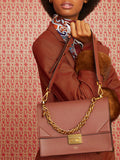 Kan U Medium Rust Leather Shoulder Bag