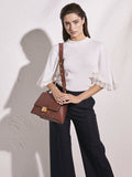 Kan U Medium Rust Leather Shoulder Bag